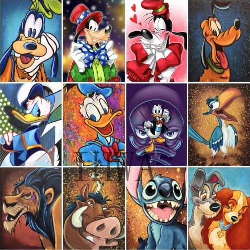 Disney Diamond Painting 5D DIY Cartoon Characters Rhinestone Pictures Full Square Round Diamond Embroidery Sale Home Decoration