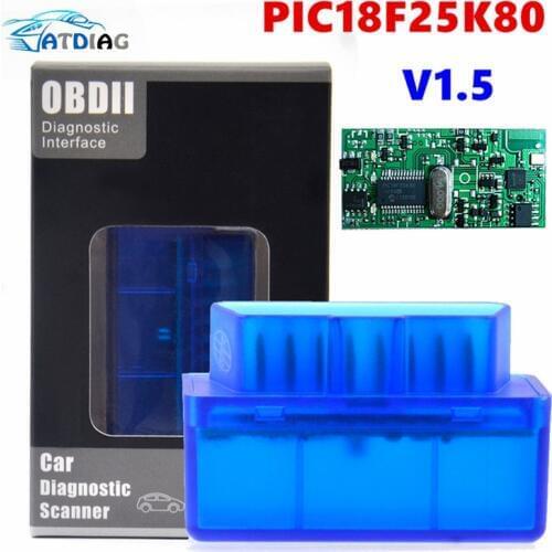 Really V1.5 Super MINI ELM327 Bluetooth ELM 327 PIC18F25K80 Version 1.5 OBD2 / OBDII for Android Torque Car Code Scanner