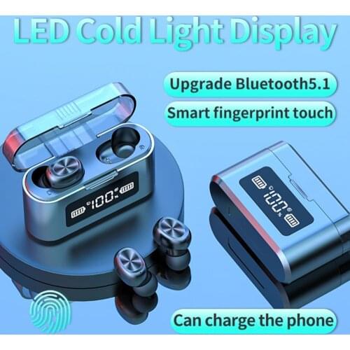 TWS Bluetooth V5.1 Wireless in-Ear Headset with Touch Control Microphone HD Call