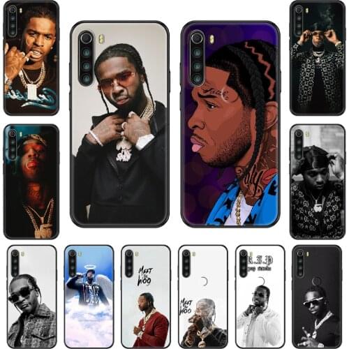 Rapper Pop Smoke Phone case For Xiaomi Redmi Note S2 4 5 6 7 8 A S X Plus Pro black trend back 3D bumper fashion hoesjes