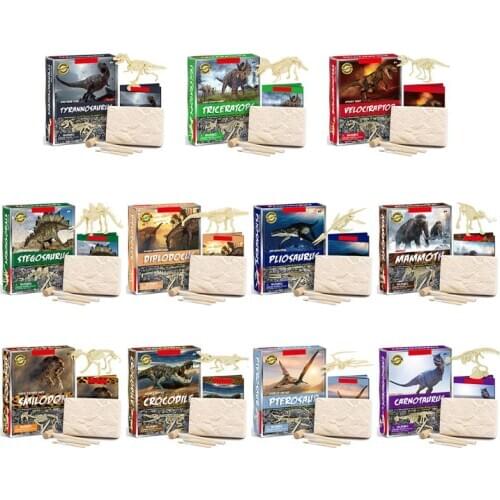DIY Dinosaur Crocodile Novelty Digging Fossils Excavation Toys Kids Educational Excavation Toys Kit