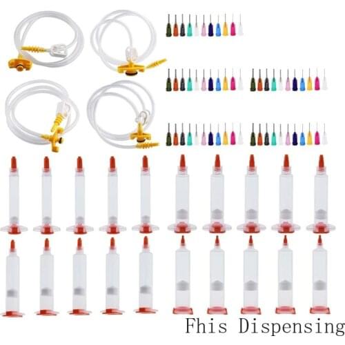 3cc 5cc 10cc 30cc 55cc Syringe Solder Paste Adhesive Glue Liquid Dispenser and Dispensing Needle Tip