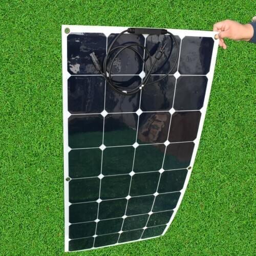 100W Super power panel solar flexible Sunpower，23% charging efficiency，32pcs cell used to charge 18v battery