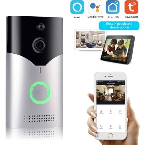 HD 1080P WiFi Doorbell Tuya Smart Life APP Voice Control Wireless Visual Intercom Video Doorbell Rainproof PIR Motion Detector