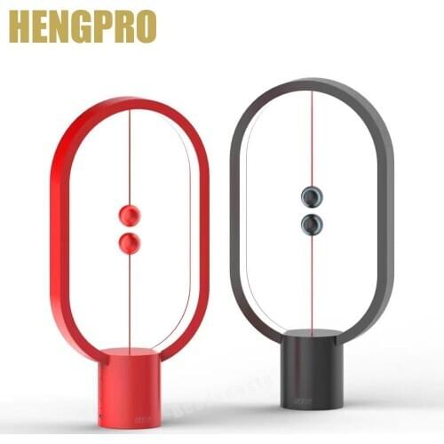 HENGPRO Balance Night Light Touch Control Portable Ellipse Magnetic Mid-air Switch LED Desk Lamp Touch Dimming LED Table Lamp