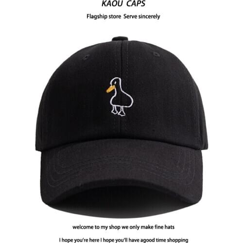 Cotton Baseball Cap for Men and Women Casual Snapback Hat Unisex Fashion Hip Hop Hats Peaked Caps Summer Visors Duck embroidery