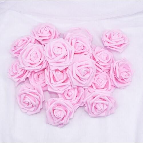 10pcs 10cm Big Foam Flower Head Artificial Flower Rose Head Fake Rose DIY Craft Scrapbooking Xmas Wedding Party Home Decoration