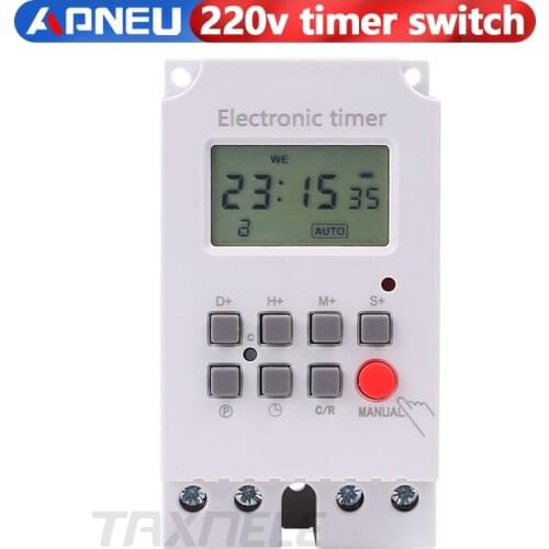 KG316 S High Load 30A 220V 7 Days Weekly Digital Electronic Lighting Timer Interval 1 Second Power Direct Output