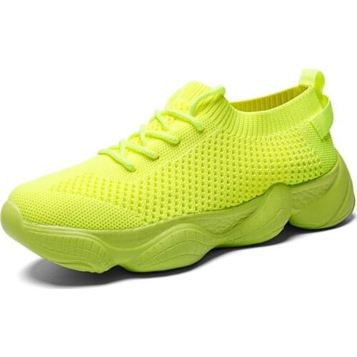 Summer New Couple Flying Woven Sneakers Fashion Breathable Wild Mesh Shoes Comfortable Soft Wear-Resistant Non-Slip Sports Shoes
