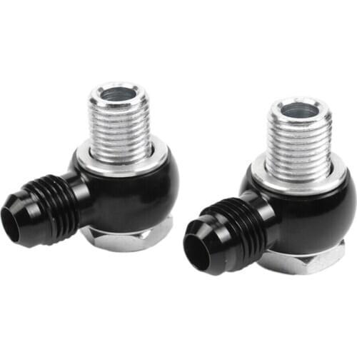 For 6AN x 1/4 NPSM GM Turbo 350 400 700R4 4L60E Transmission Oil Cooler 90 Degree Banjo Fittings