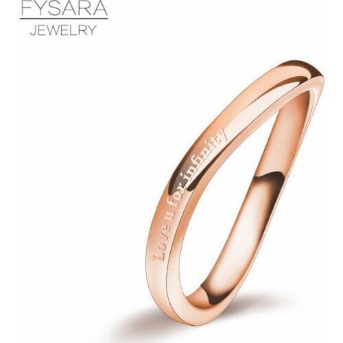 Fashion Jewelry Wholesale High Quality Love for Infinity Irregular Distortion Ring 316L Stainless Steel Woman Love Tail Ring