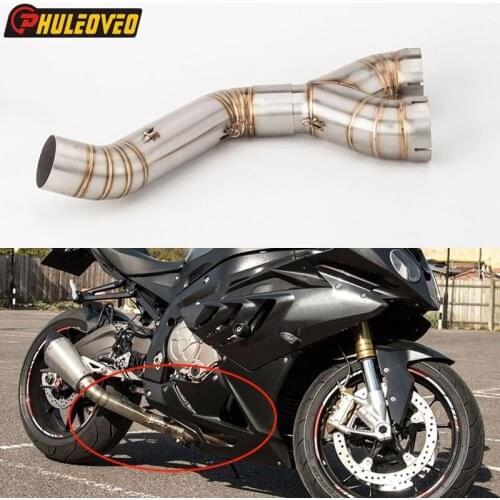 Motorcycle Exhaust System Link Pipe for S1000RR 10-14 S1000R 10-16 Carbon Fiber Motorbike Muffler GP Exhaust Connect Front Pipe