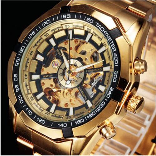 Winner Top Brand Luxury Watch Men Skeleton Automatic Mechanical Watch Gold Skeleton Vintage Man Watch Mens Watches