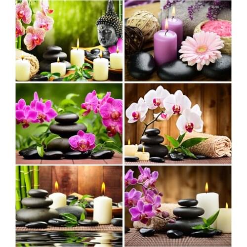 DIY Diamond Embroidery Orchid Stone Square Pattern Rhinestone Sets Diamond Painting Needlework Cross Stitch Wall Decor