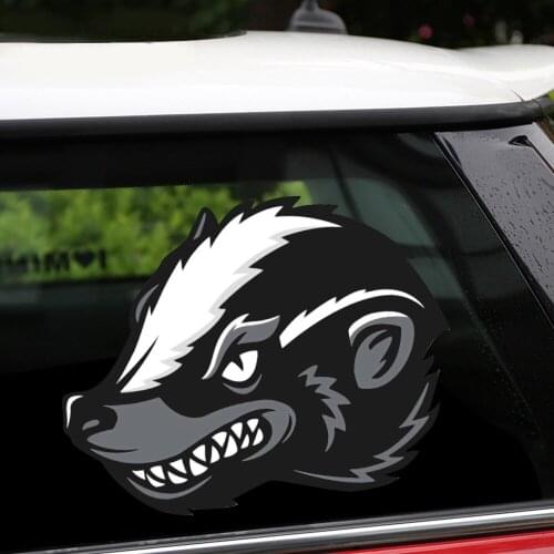 New Removable & Reusable Stickers Car Head of Honey Badger Home Car Stickers and Decals Body Window Door Sticker Auto Product