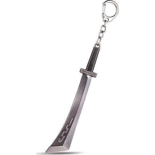 New Design 3D Game WOW World of Warcraft Brelok Weapon Model Keyring Cosplay Souvenirs Gift Broad Sword Keychain Hacking Knife