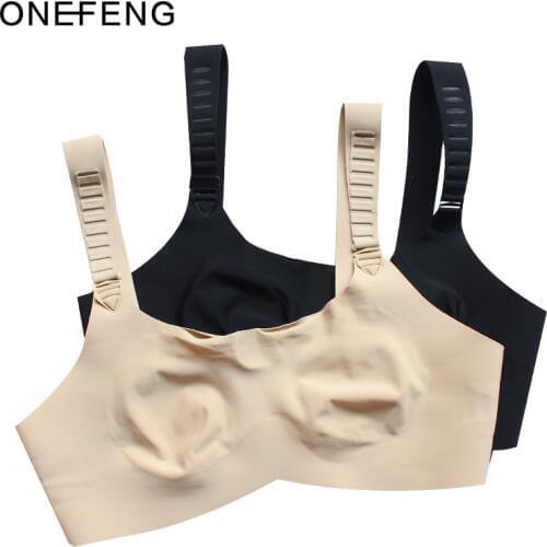 ONEFENG B5 Crossdresser Bra Transgender Drag Queen Suitable for Shemale Include Round Shape Silicone Breasts