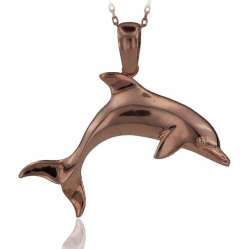 Dolphin Necklace 925 Sterling Silver Sea Animal Ocean Charm Bridesmade Nautical Gift