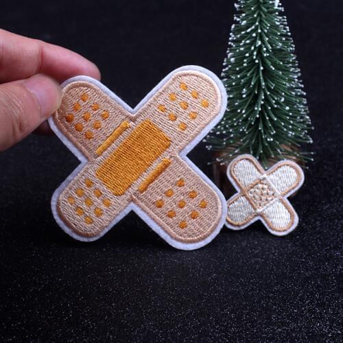 Pulaqi Bandage Patch On Clothes Embroidery Repair Patches Cartoon Iron On Patches for Clothing Jacket Cartoon Small Glue Sticker