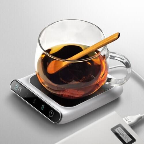5V 10W Cup Warmer Heated Mug Coasters Cup Heater USB ChargeThermostat Warm Cup Mat Pad Household Hot Milk Coffee Mug Warmer