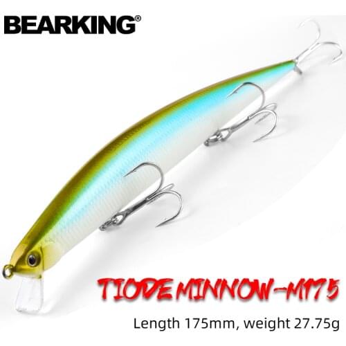 BEARKING 175mm 27.7g professional quality fishing lures hard bait flaoting slim quality wobblers minnow Artificial Bait Tackle