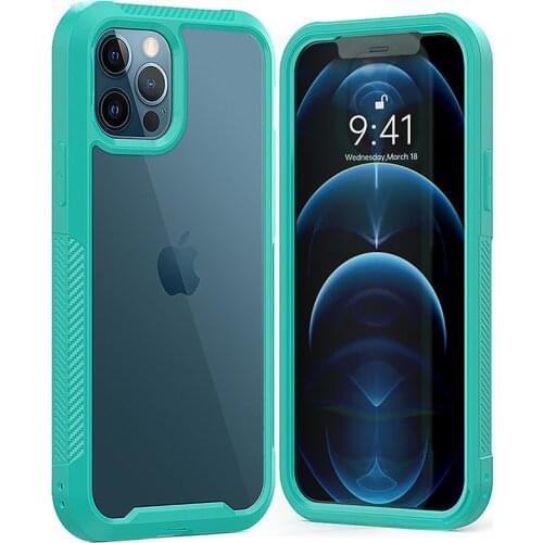 Transparent Acrylic Armor Phone Case For iPhone 12 11 Pro Max XS Max X XR 7 8 Plus 12Mini 11Pro Shockproof Bumper Back Cover