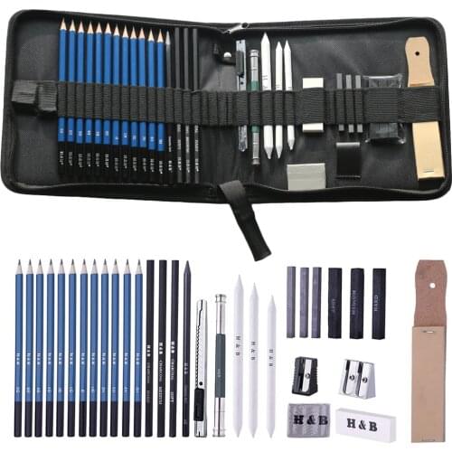 Drawing Sketching Pencil Set, 32pcs Art Sketching Drawing Pencil Set Includes Sketch Pencils, Graphite Charcoal Sticks Artist