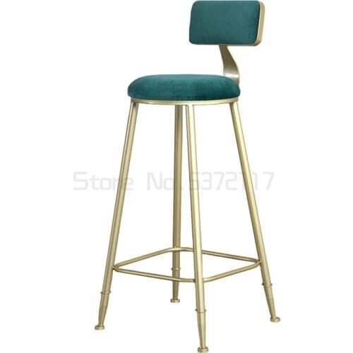 Nordic Light luxury bar chair bar chair simple fashion bar chair bar stool back high stool bar stool