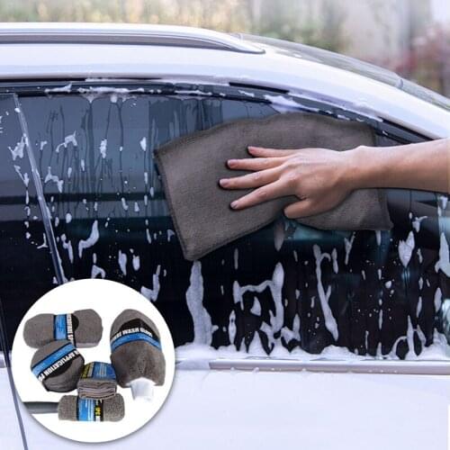 9pc Car Wash Cleaning Set Microfiber Auto Detailing Washing Brush Wash Glove Towel Sponge Polish Care Applicator Pads Waxing Mat