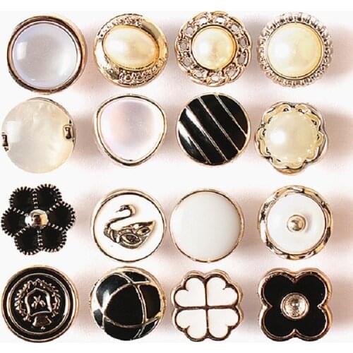 10pcs Fashion Hand-sewn Shirts Plastic Buttons Ladies Shirts Decorative Buckles Round Pearl Buttons Accessories