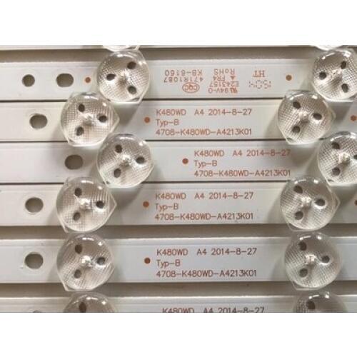 10piece/lot for P hil ips 48inch TCL 48D8800 led strips 4708-K480WD-A4213K11 4708-K480WD-A4213K01 K480WD