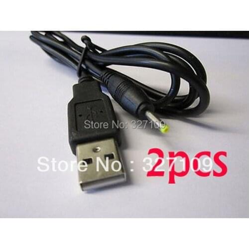 2PCS USB Charging Cable to 2.0*0.6mm DC male Connector,USB male to 2.0x0.6mm DC Tip Plug Free shipping