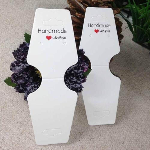 2017 NEW DIY Hand Made With Love kraft Necklace Card For 1 pair Earring Display 100 pcs /lot and for necklace bracelet