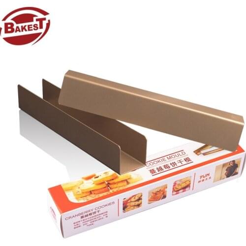 BAKEST 1pcs Long U-Shaped Non-Stick Cookie Biscuit Baking Pans Cake Bread Bakeware Molds