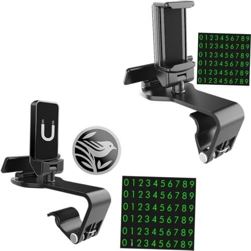 Car Phone Holder Stand Rearview Mirror GPS Navigation Bracket for 4.7-7.2'' Phones Driving More Safe