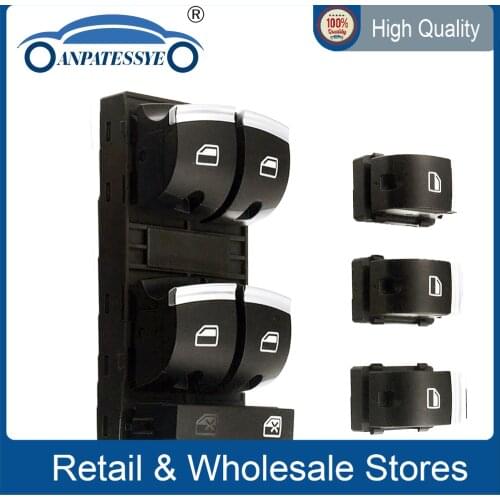 Chrome Master Window Switch Control Button For A3 8P A6 S6 A4 RS6 C6 Q7 4F0959851H 4F0959855B 4F0 959 855B 4F0 959 851H