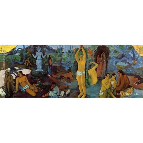 Fine art modern Where Do We Come From What Are We Doing Where Are We Going by Paul Gauguin paintings Hand painted High quality