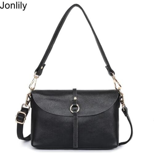 Jonlily Women PU Leather Shoulderbag Female Simple Messenger Crossbody Bag Teens Fashion Daybag Purse -KG343