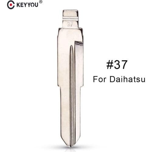 KEYYOU 10pcs/lot Middle Slot NO. 37 Key Blade For Daihatsu Xenia, FAW Wei Chi Flip Key Blade, Origin Car Blank Key Blade