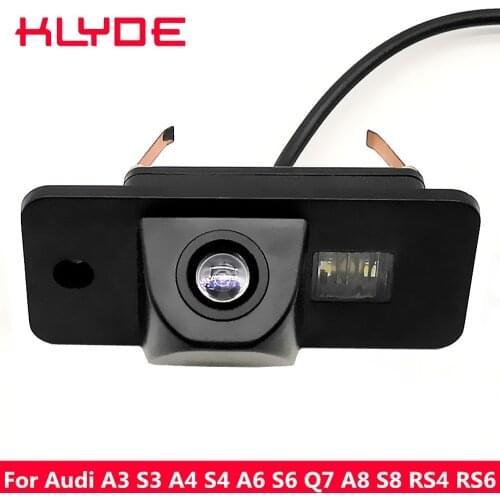 KLYDE Car HD Rear View Reverse Parking Assistance Camera 170 Degree Night Vision For Audi A3 S3 A4 S4 B6 A6 S6 Q7 A8 S8 RS4 RS6