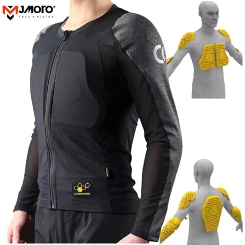 Mens Motorcycle Armor Jacket Summer Breathable Motocross Motorbike Jacket With CE Protective Gear Moto Riding Suit Cloth