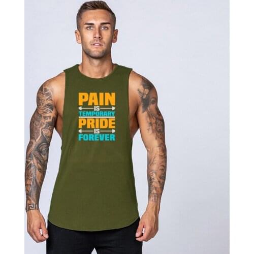 Gym Mens Tank Top Muscle Sleeveless Workout Singlets Cotton Fitness Sportswear Undershirt Stringer Clothing Bodybuilding Vest