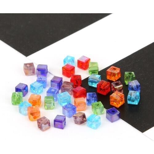 Mini Austrian Crystal Beads 2mm Garment Decorative Square Beads DIY Accessories Supplies Mixed Color Glass Beads 200pcs/lot