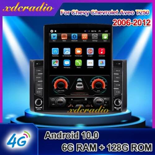 Xdcradio 10.4" Android 10.0 Tesla Style Vertical Screen Car Radio For Chevy Chevrolet Aveo T250 Multimedia Player GPS Navigation