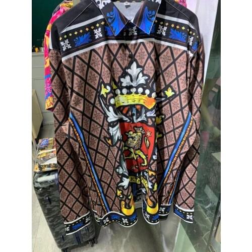 NK40055 Fashion Mens Shirts 2021 Runway Luxury famous Brand European Design party style Mens Clothing