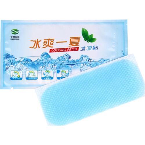 Cooling Patch Down Fever Ice Medical Plaster Anti Hot Lower Temperature Polymer Hydrogel Family Outdoors Essential Patches