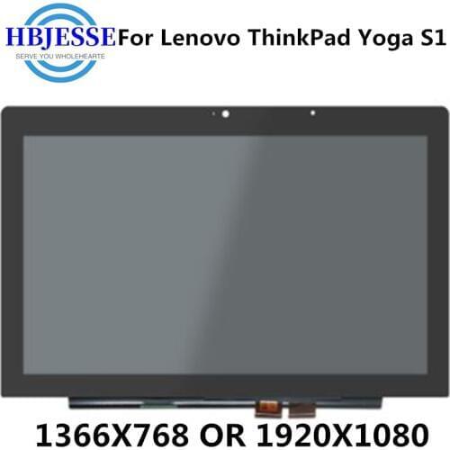 Original 12.5" LCD Touch Screen Digitizer Assembly For Lenovo ThinkPad Yoga S1 LP125WF2 SPB1 1366X768 or 1920X1080
