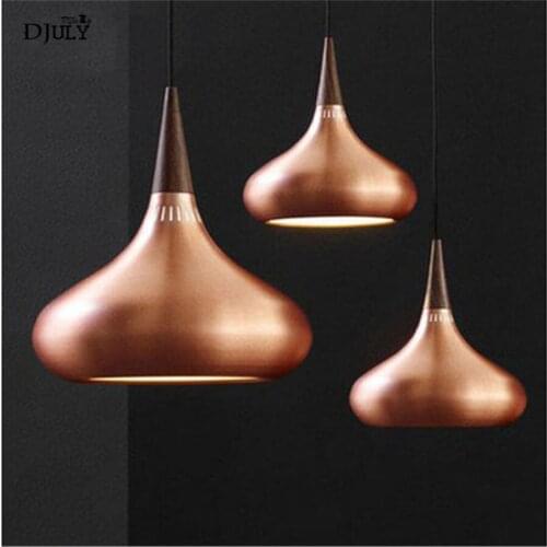 Nordic rose gold mushroom personality pendant lights for living room bedroom home deco kitchen hanging lamp led indoor lighting