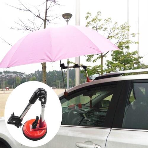 Portable Outdoor Driving School Car Umbrella Sunshade Bracket Large Suction Cup Stainless Steel Multi-function Connector Stand