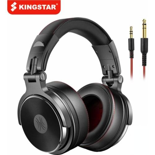 Wired Headset Professional Studio Pro DJ Headphones With Mic Dual-Duty Cable HiFi Monitor Music Headset For Phone PC Earphones